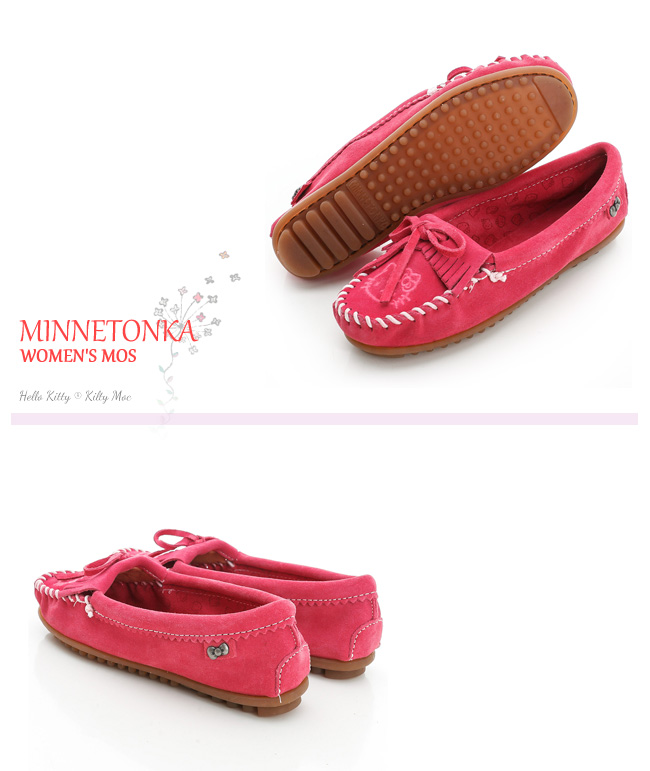 MINNETONKA KITTY聯名 粉紅色 莫卡辛平底鞋 (展示品)