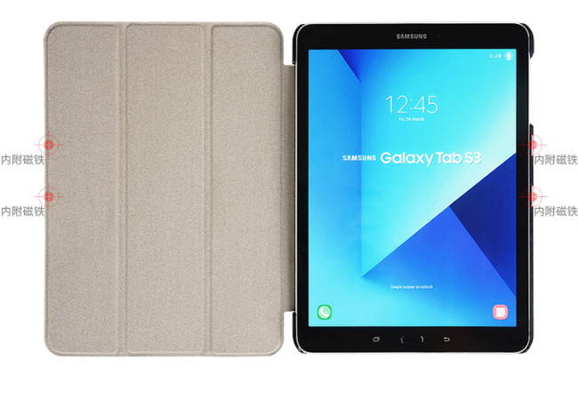 PKG 三星SAMSUNG Galaxy Tab S3 9.7側翻式皮套-黑色