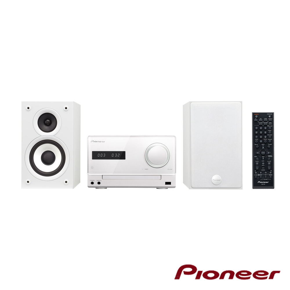 Pioneer先鋒 iPod/iPhone/CD迷你床頭音響 X-CM32BT-W