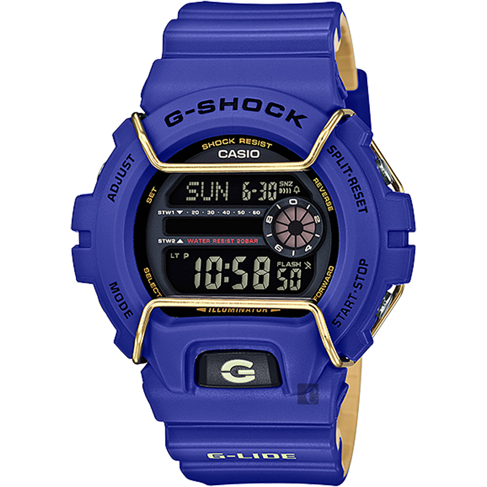 CASIO 卡西歐 G-SHOCK 抗寒極限腕錶-藍/53mm