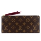 LV M61269 Monogram 經典LV花紋雙拉鍊長夾(桃紫色) product thumbnail 1