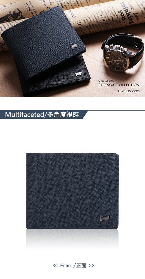 BRAUN BUFFEL - RUFINO-C洛非諾III系列10卡皮夾 - 午夜藍