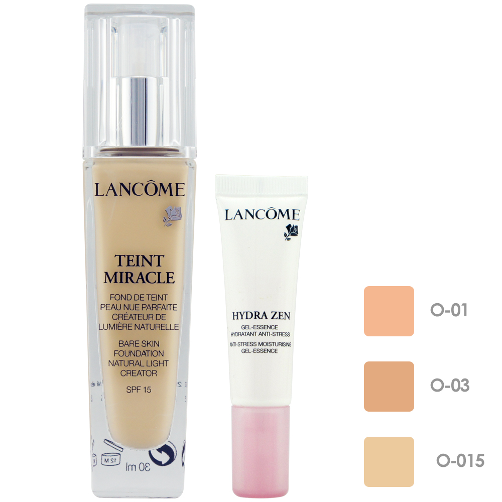 LANCOME蘭蔻 水感奇蹟粉底液30ml+超水妍舒緩保濕精華10ml