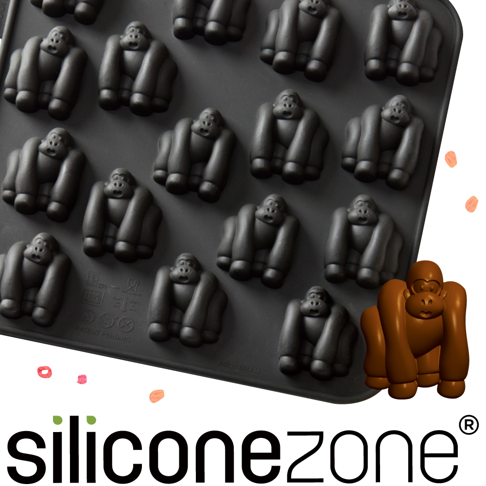 Siliconezone 施理康ZOO耐熱黑猩猩巧克力模/冰模-黑色