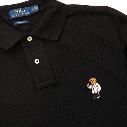 Polo Rlaph Lauren 年度熱銷限定泰迪熊刺繡短袖Polo衫-黑色