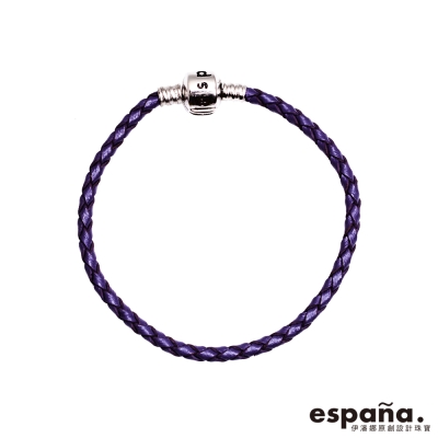 ESPANA伊潘娜 925純銀/皮革手鍊-紫