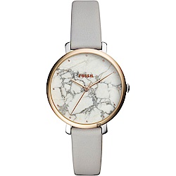 Fossil Jacqueline 大理石紋時尚女錶(ES4377)-灰/36mm