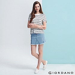 【GIORDANO】女裝後綁帶純棉寬版T恤