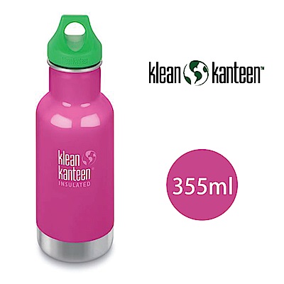 【美國Klean Kanteen】幼童窄口不鏽鋼保溫瓶-355ml-蘭花粉