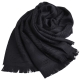 EMPORIO ARMANI 繽紛LOGO品牌圖騰羊毛圍巾(黑色) product thumbnail 1