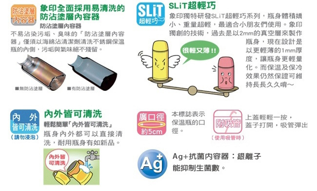 象印*0.6L*童用2WAY不鏽鋼保溫保冷瓶(SC-ZT60)