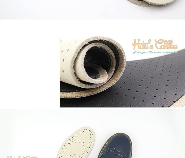 糊塗鞋匠 優質鞋材 C36 2mm真皮乳膠鞋墊 (3雙/組)