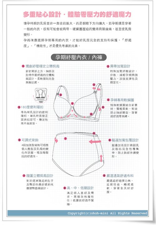 【ohoh-mini 孕婦裝】輕薄柔滑浪漫蕾絲哺乳孕婦內衣(粉膚)