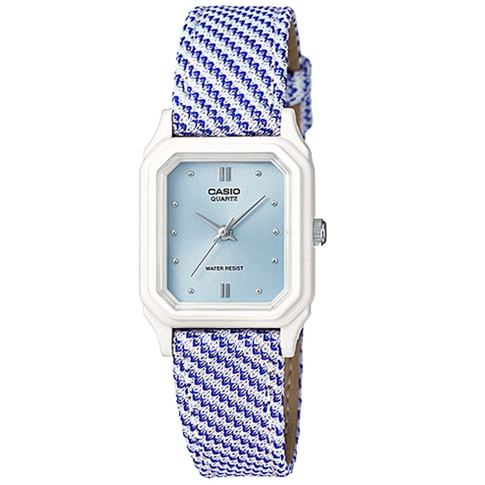 CASIO 復古格鳥紋時尚風指針腕錶(LQ-142LB-2A2)-水藍面/22.5mm