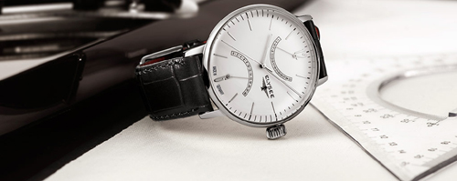 ELYSEEClassic Sithon 雙逆跳復刻紳士腕錶-白/42mm