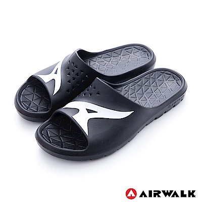 美國AIRWALK - 舒適柔軟輕盈AirJump拖鞋-黑色