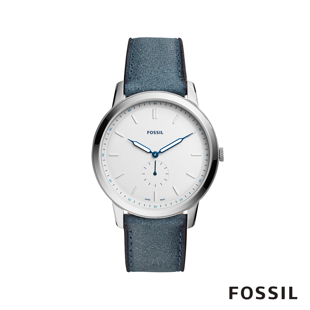 FOSSIL  THE MINIMALIST 藍鋼極薄款男錶