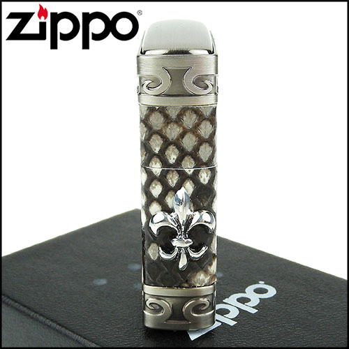 【ZIPPO】日系~FRAME PYTHON METAL-蟒蛇真皮貼覆三面加工打火機