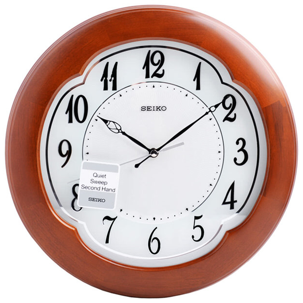 SEIKO 精工 嚴謹細節製作 木質邊框設計 時鐘 掛鐘(QXA388B)