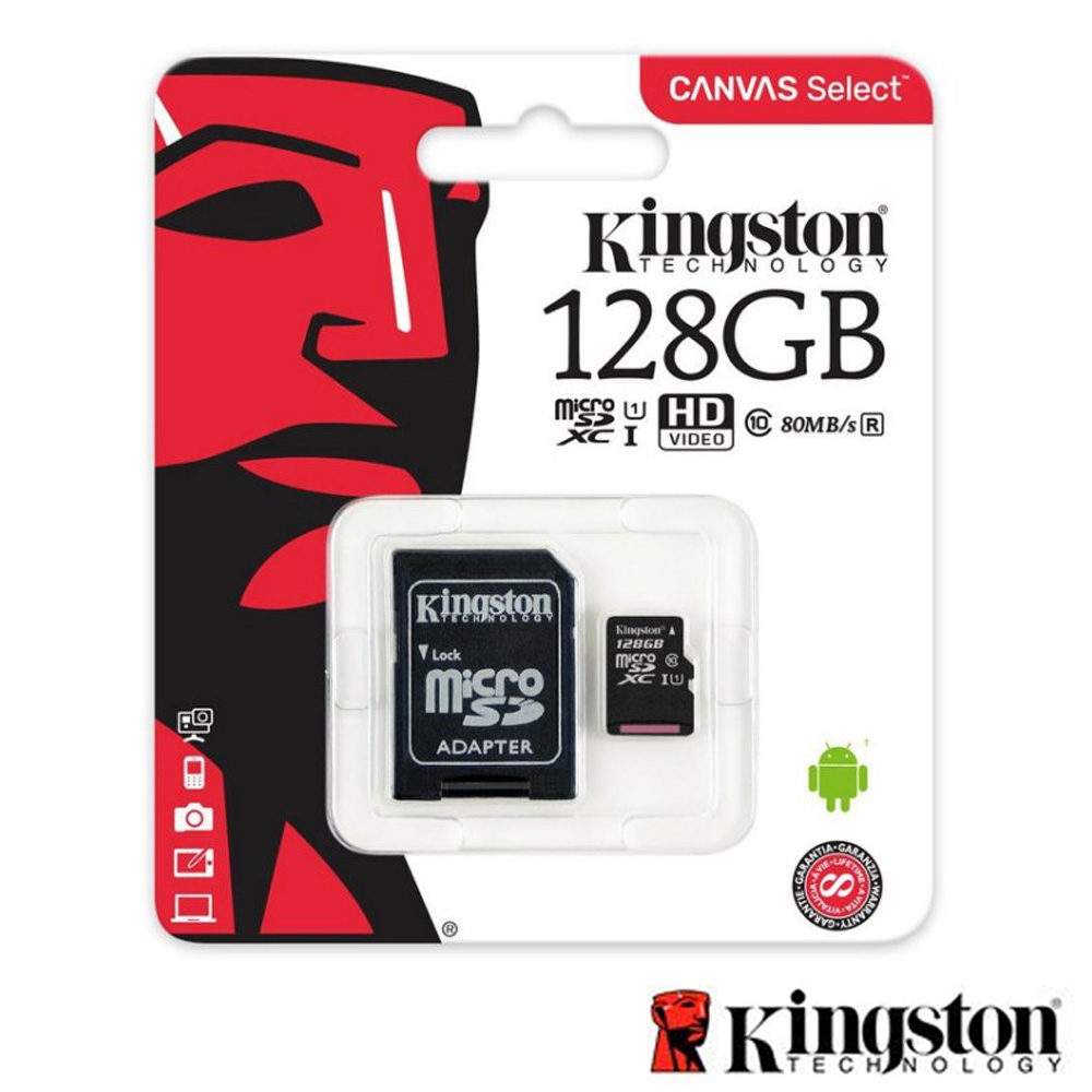 Kingston 金士頓 128G 80MB/s microSDXC U1 記憶卡SDCS