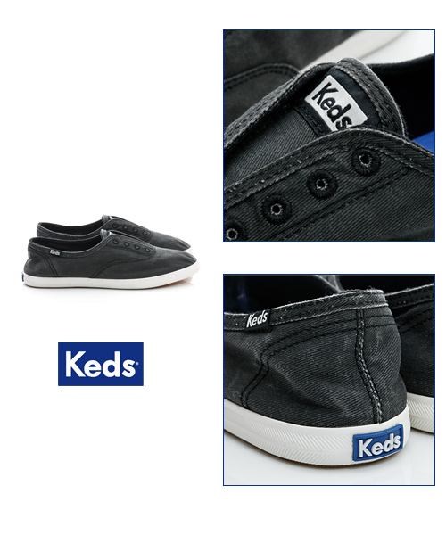 Keds 品牌經典系列之水洗休閒便鞋-炭灰