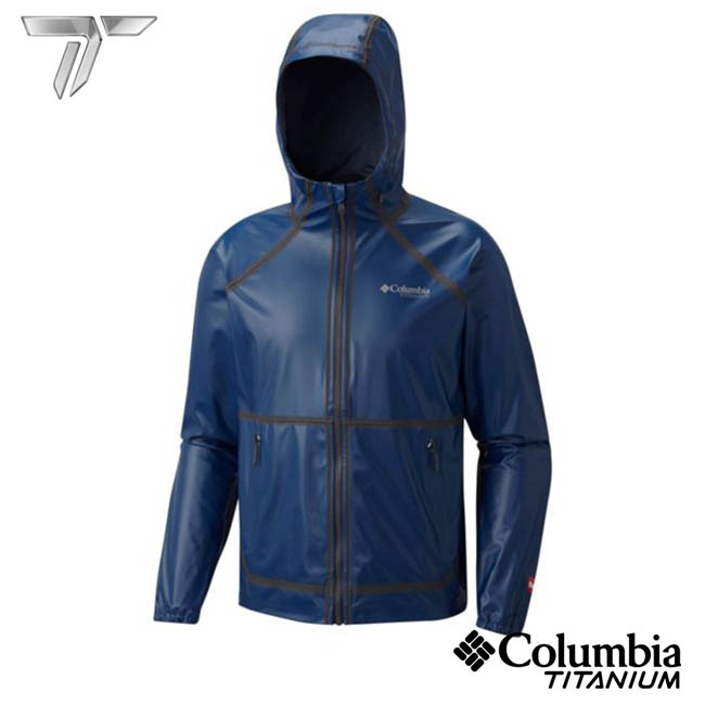 Columbia 哥倫比亞 男-鈦OD連帽防水雙面外套-深藍-URE10390NY