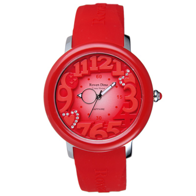 Roven Dino羅梵迪諾 漫步星雲時尚輕質量腕錶-紅/39mm