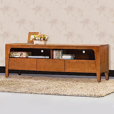 Bernice-森克5.1尺全實木電視櫃/長櫃(柚木色)-152x45x51cm