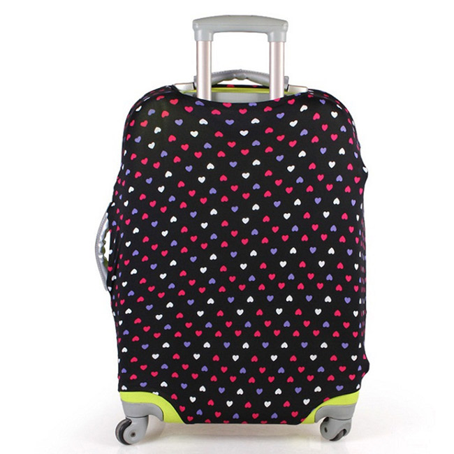 PUSH! 旅遊用品普普風情心心相印行李箱彈力保護套防塵套24寸適合22寸-26寸行李箱