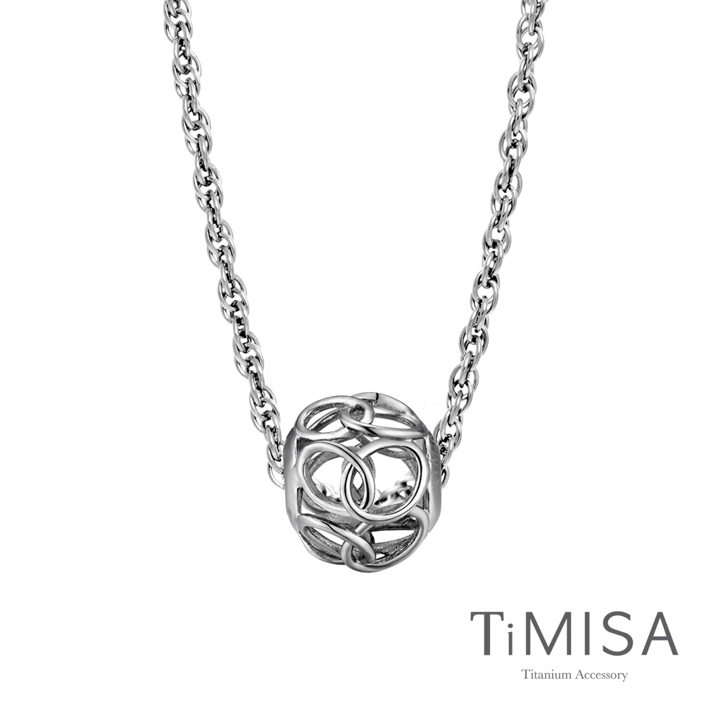 TiMISA 圈圈 純鈦串飾項鍊(SB)