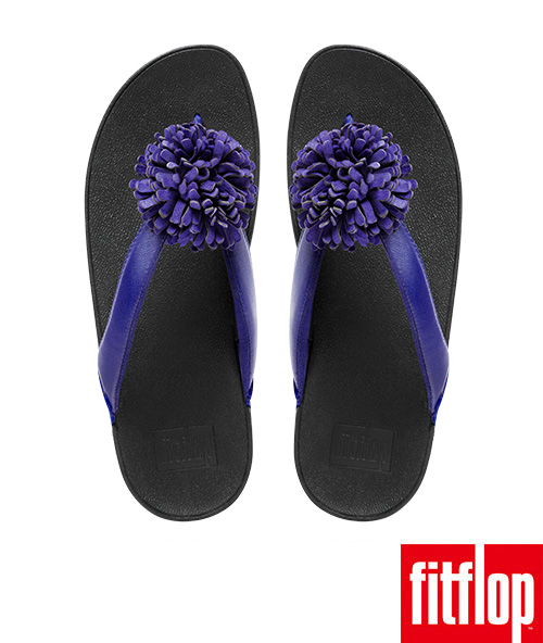 FitFlop FLOWERBALL LEATHER-皇家藍