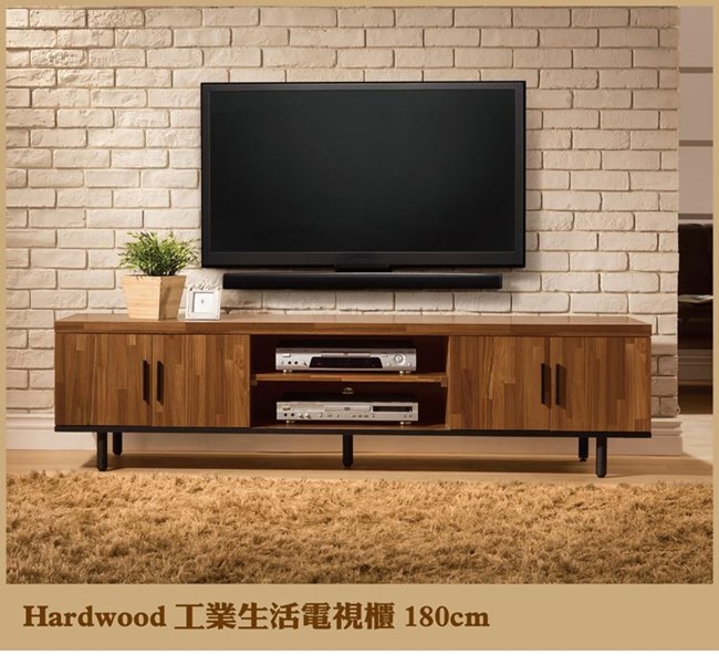 日本直人木業傢俱-工業生活180CM電視櫃(180x40x46cm)免組