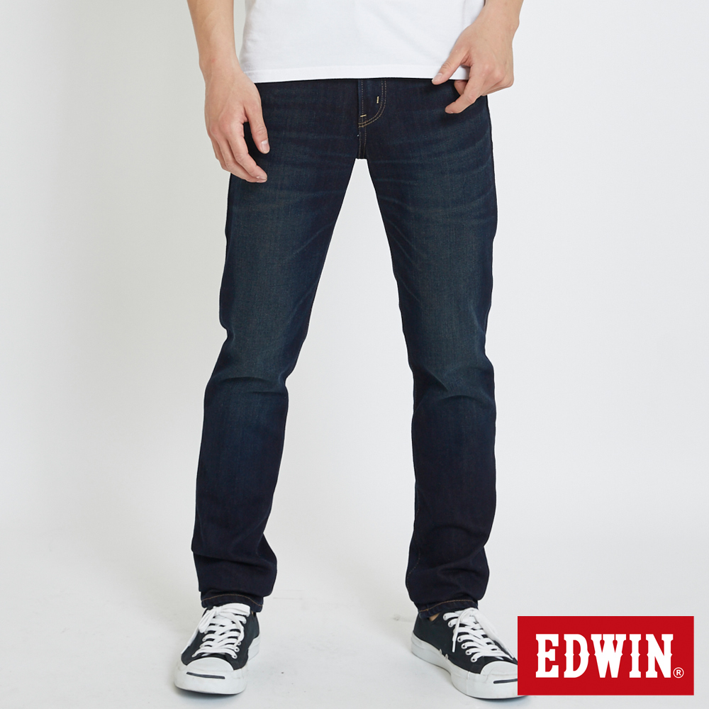 EDWIN 503重磅五袋窄管牛仔褲 -男-中古藍