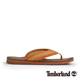Timberland 男款橘色雙色皮革布料夾腳鞋 product thumbnail 1