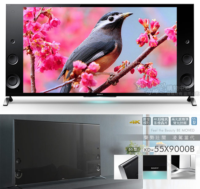 SONY 65吋 4K 3D Smart LED液晶電視 KD-65X9000B