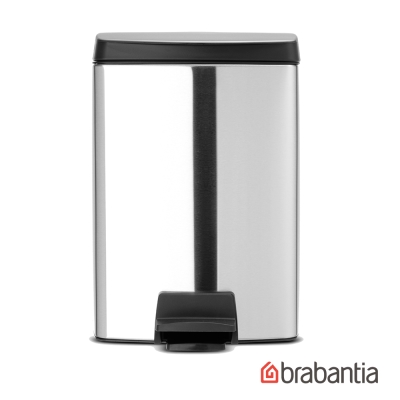 Brabantia 方形腳踏式靜音垃圾桶10L-防手紋