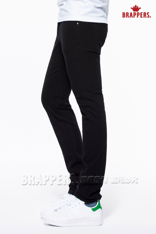 BRAPPERS 男款 HM中腰系列-中腰彈性直筒褲-黑
