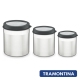 TRAMONTINA 不鏽鋼儲物密封罐3件組（黑色） product thumbnail 1