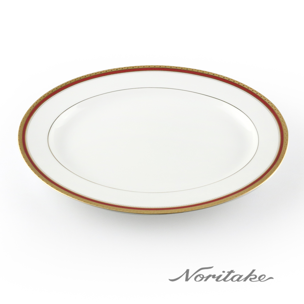 Noritake 華漾風華金邊橢圓盤29.5cm