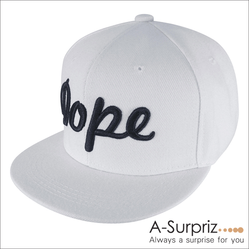 A-Surpriz DOPE字母縫線棒球帽(白)