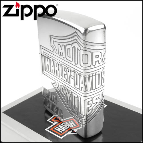 【ZIPPO】日系~Harley-Davidson-哈雷-銀燻黑蝕刻4面加工