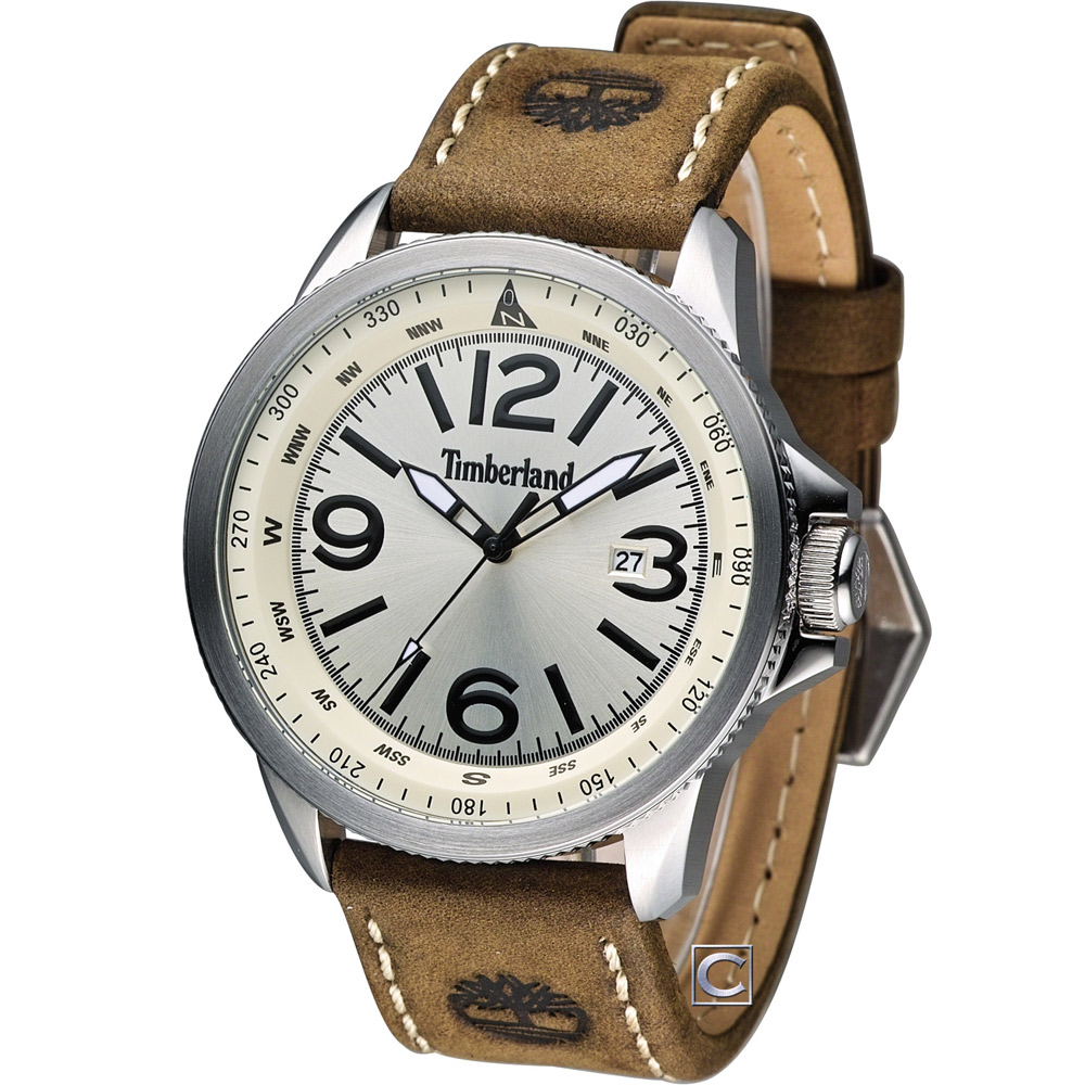 Timberland CASWELL系列戰鬥叢林時尚腕錶-米黃/44mm
