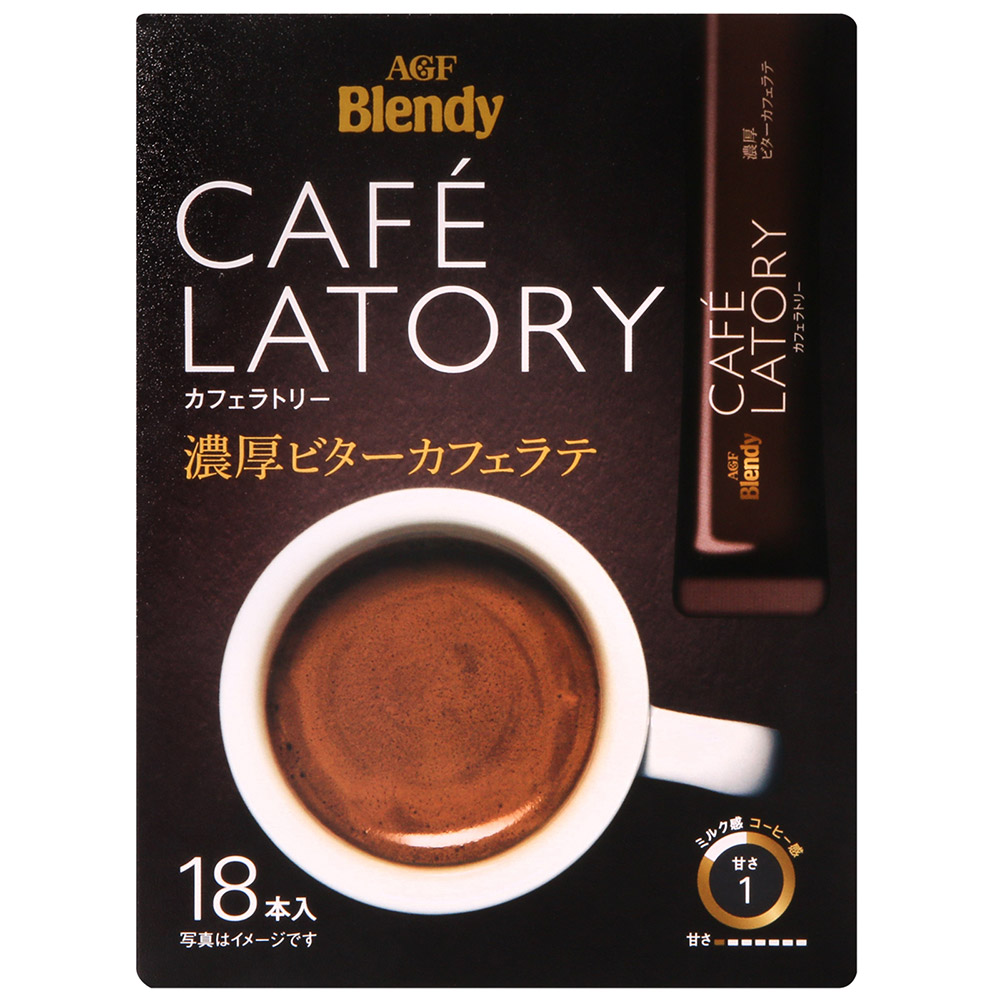 AGF CAFE LATORY濃厚苦味拿鐵(9gx18入)