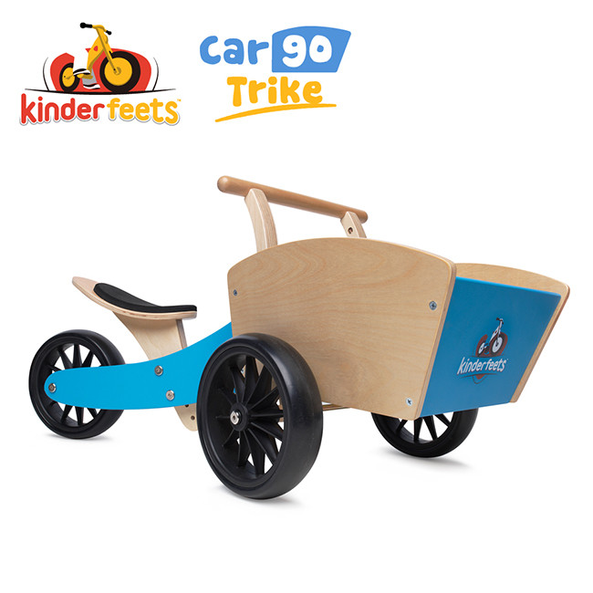 Kinderfeets 美國木製平衡滑步車/教具車-初心者收藏家系列 (藍勇士)