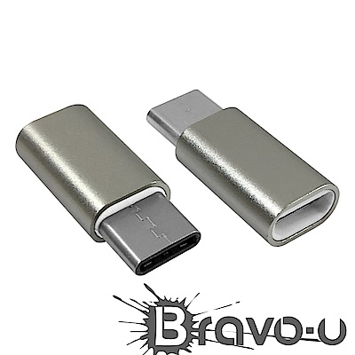 USB3.1 Type-C(公)轉MicroUSB(母)OTG鋁合金轉接頭(二入組)