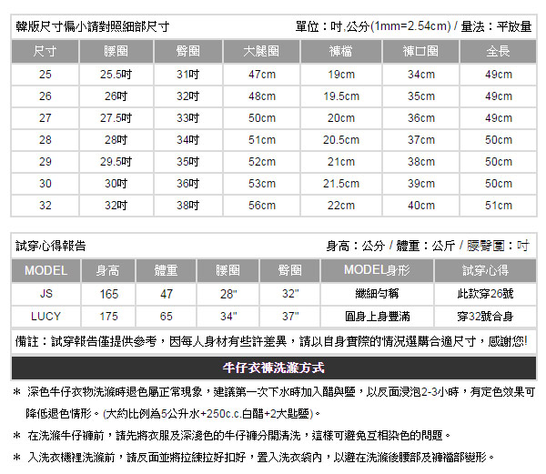 正韓 貓鬚紋不修邊七分窄管(水洗藍)-100%Korea Jeans