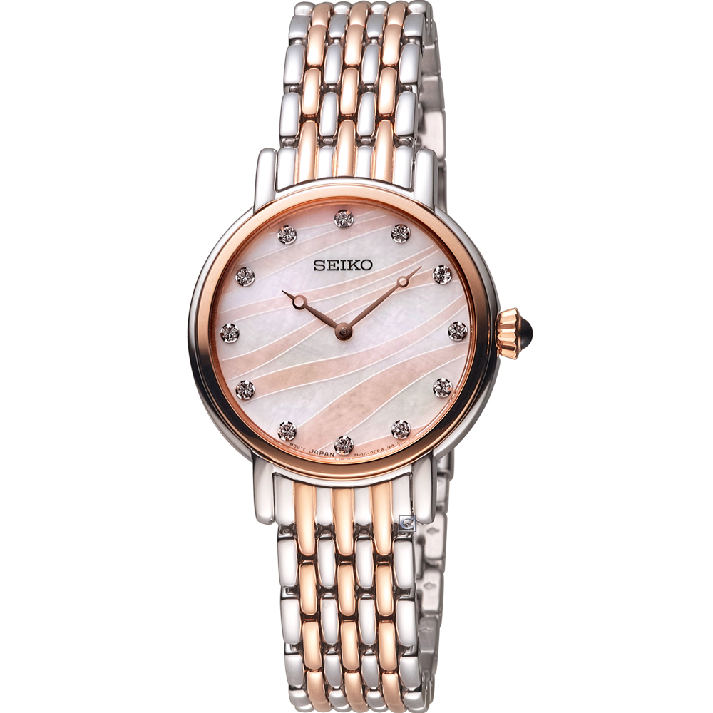 SEIKO 精工 任意依戀時尚腕(7N00-0BL0P)雙色/30mm