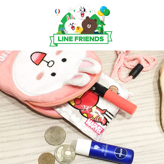 LINE FRIENDS 脖掛式全身票卡夾萬用包 證件套