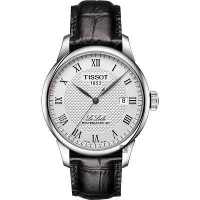 TISSOT 天梭 官方授權 Le Locle 80小時動力儲存機械錶 送禮推薦-銀x黑/39mm T0064071603300