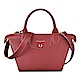 LONGCHAMP Le Pliage Heritage系列防刮牛皮手提斜背包(小/暗紅) product thumbnail 1